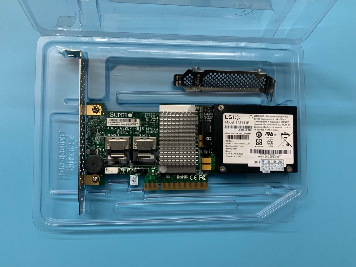 Controller Sas 16 Hdd Scheda RAID Supermicro AOC-SAS2LP-H8IR - 8 Porte SAS2 Da 6 Gb/s Per Server Scheda Server 8 Porte