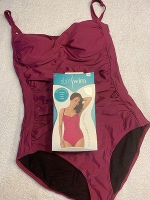 red shapewear swimsuit