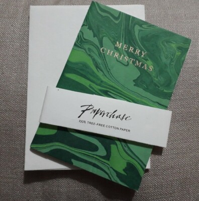 Briefpapierkorb Handwerker Baum Kostenlos Baumwolle Papier Frohe Weihnachten Karte Grün & Gold
