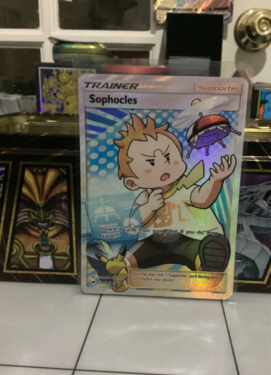 Sophocles Full Art Trainer 146/147 Burning Shadows Pokemon Card NM NEAR MINT