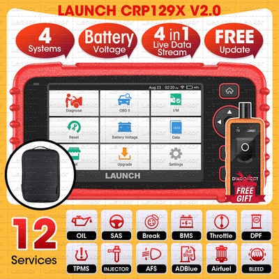 2025 Launch CRP129X V2.0 OBD2 Scanner Engine SRS ABS SAS TPMS Diagnostic Tool