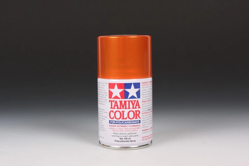 Tamiya 86061 PS-61 Metallic Orange Polycarbonate Lexan RC Spray Paint 100ml - US - Image 2 of 2