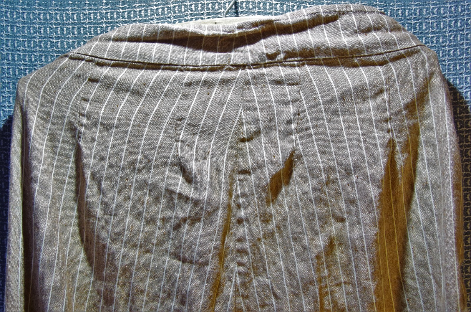 AVENUE MONTAIGNE Size 6 Linen Rayon Pants beige Pin Stripe FLAVIA Style Womens