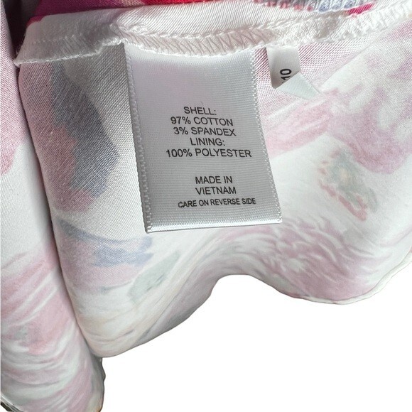 New York & Company Floral Spring Midi Dress Sz 16 Sleeveless Cut Out Fit n Flare