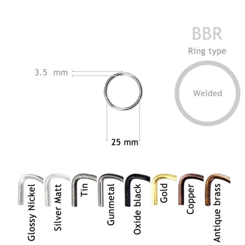 Metall O-Ringe 5 7 9 12 15 20 29 31 37 39 50 69mm Taschenriemen Bleigriffe - Bild 10 von 16