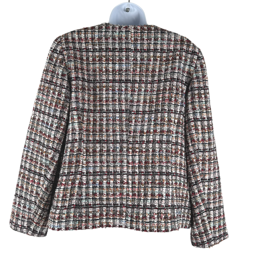 Talbots Tweed Blazer Jacket 12 Petite Metallic Multicolor Preppy NWT CJ-1969 - Picture 6 of 10