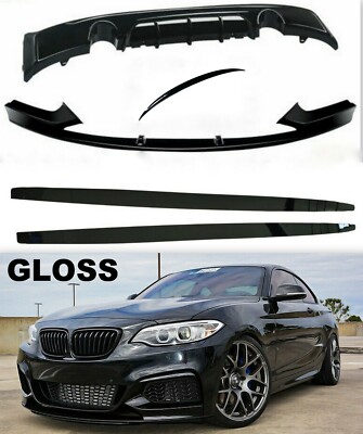 BMW 2 SERIES F22 F23 M PERFORMANCE BODYKIT FRONT SPLITTER SPOILER REAR DIFFUSER 
