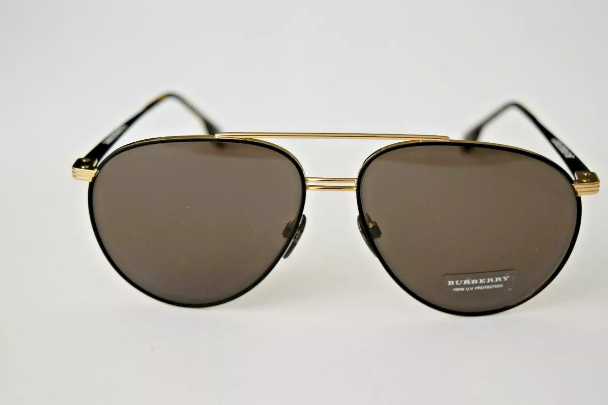 Burberry Aviator Black Gold B3108 1293 3 60 14 145 Sunglasses