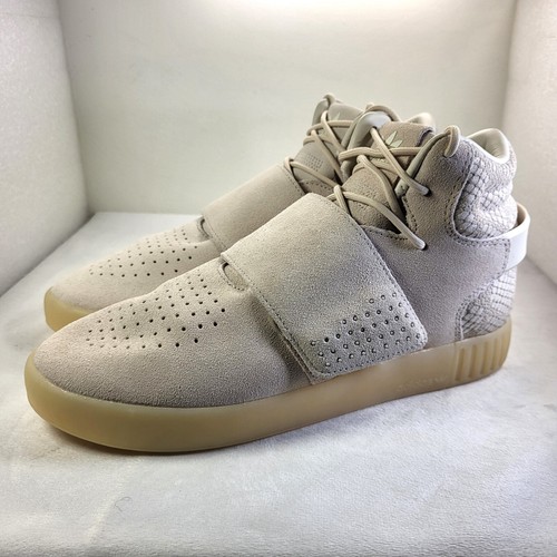 ADIDAS Tubular Invader Mens Mid Trainers Suede Beige UK7 *NEW/UNUSED* (X26) - Picture 2 of 21
