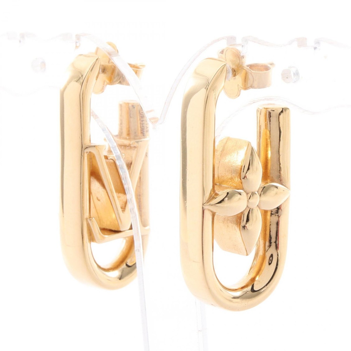LOUIS VUITTON ☆ピアス☆USED LOUIS VUITTON My LV Chain Pierced earrings Gold Plated Used