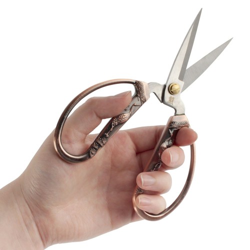 JubileeYarn 6.75" Embroidery Scissors w/ Decorative Cast Handles - Crane Motif - Picture 5 of 11