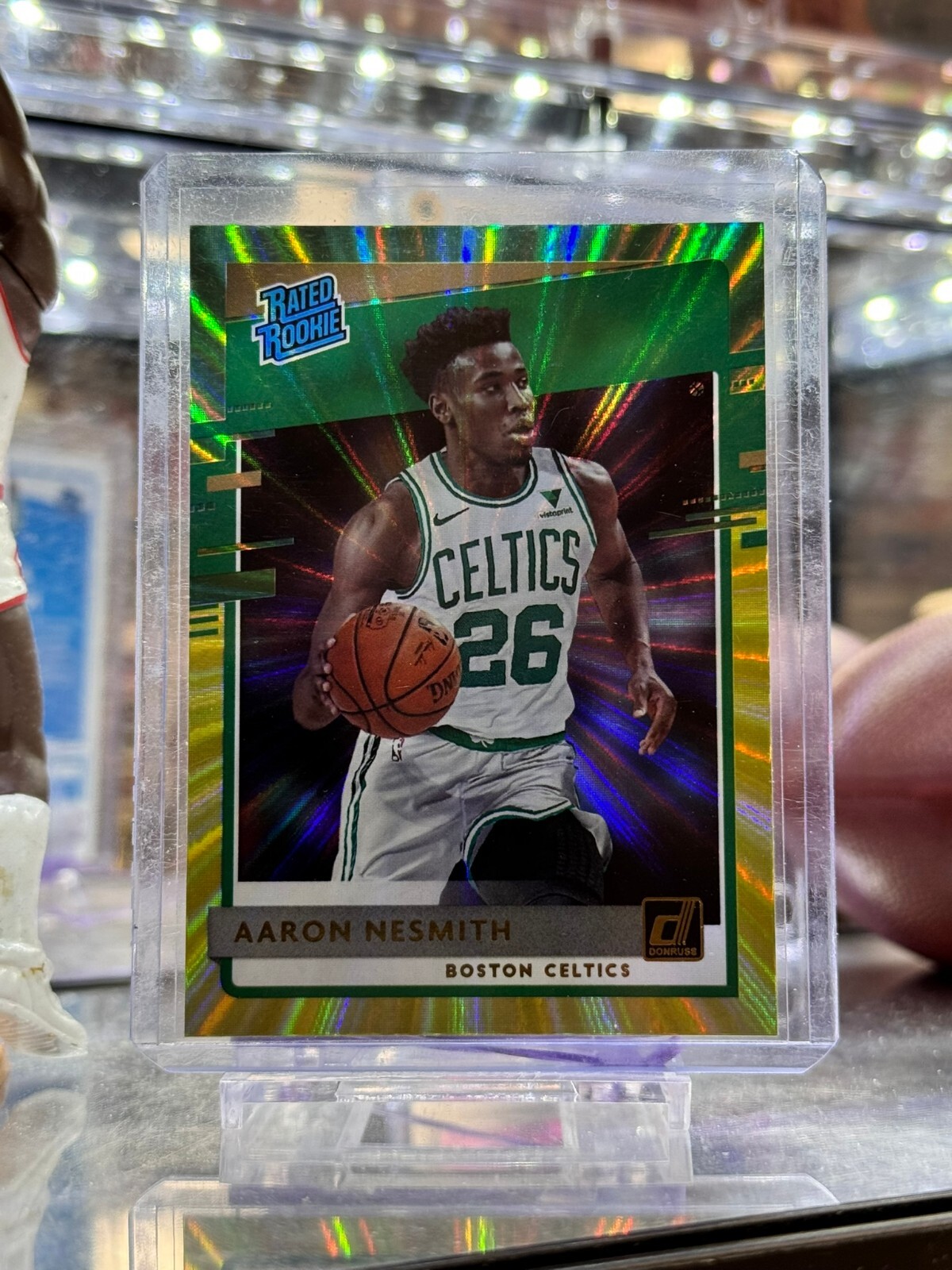 2020-21 Panini Donruss #232 Aaron Nesmith Rated Rookie RC GREEN YELLOW LASER