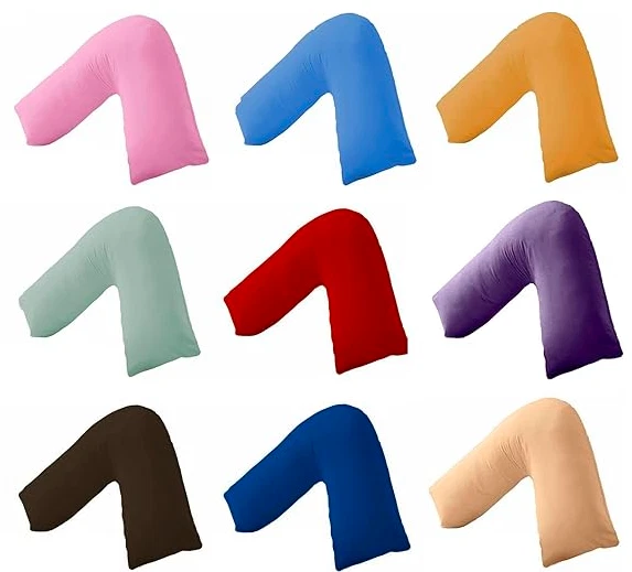 NIGHTZONE V SHAPED Pillow Case Cover Orthopedic Support Nursing Pregnancy Maternity Covers