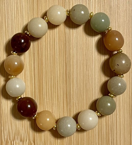 12mm Natural Boutique Bodhi Beaded Stretch Bracelet - Picture 6 of 8