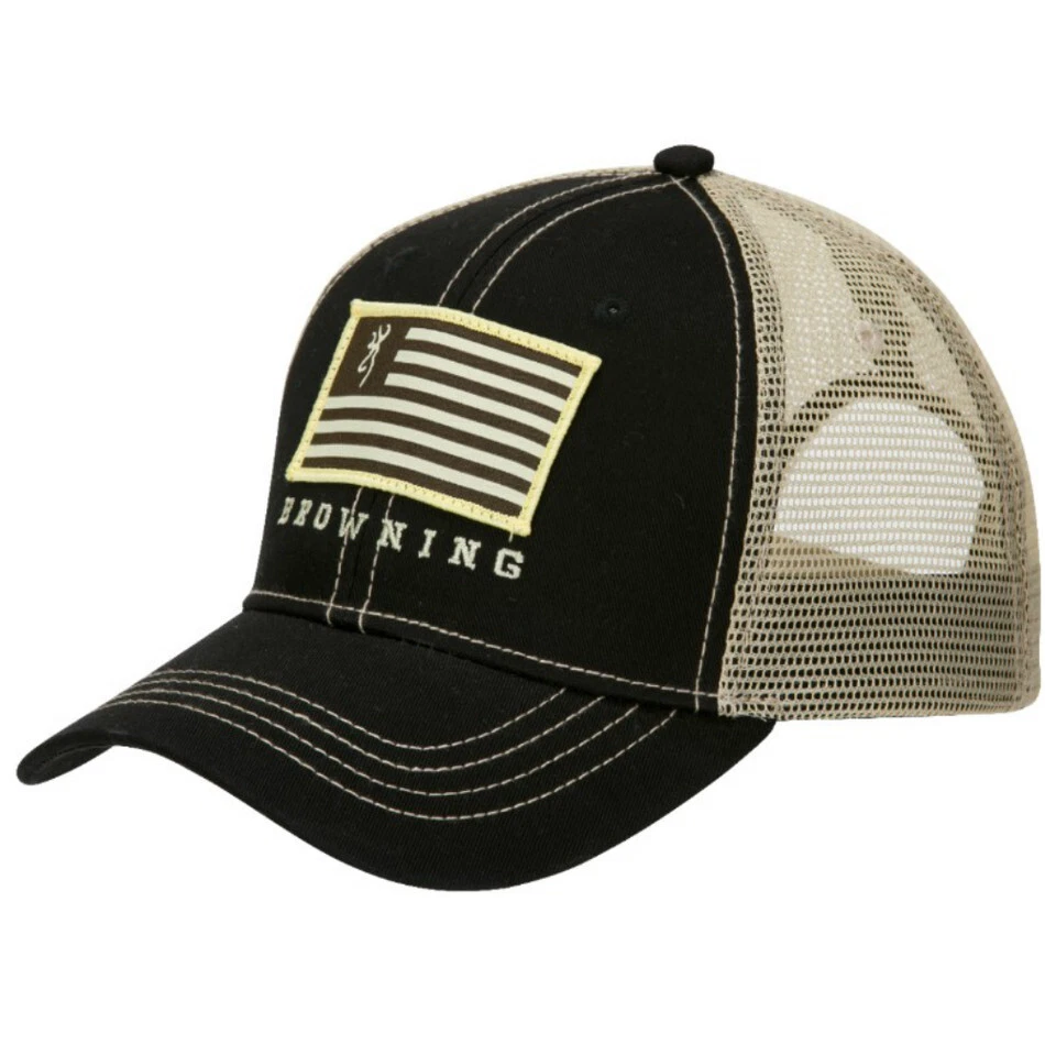 Vtg NOS BROWNING Dura-Wax Cotton Hunting Deer Logo Baseball Cap Hat NEW - A