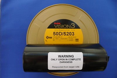 KODAK VISION 50D 5203 SPOOLED FROM SEALED TINS 35MM x 25ft BULK