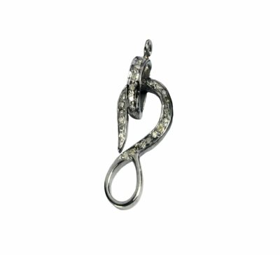 S Hook Clasps Pave Diamond Clasps Jewelry Findings For Necklace Making Supplies.