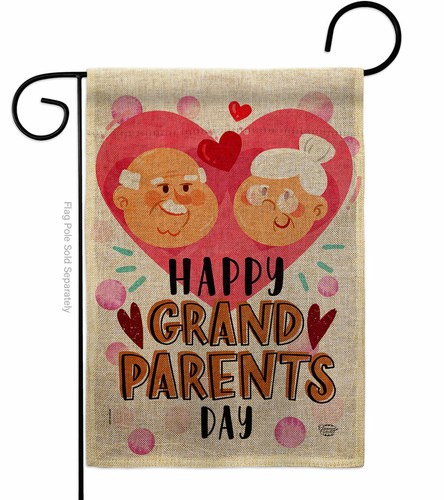 Happy Grandparents Day Sackleinen Garten Flagge Familie Großeltern Hof Haus Banner - Bild 2 von 19