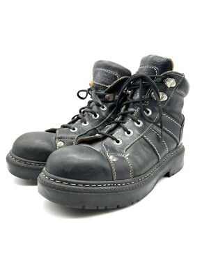 VTG LONDON UNDERGROUND 90s Womens 10 Beast Alien Chunky Oxford Ankle Boots 