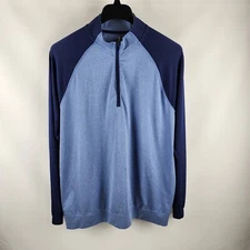 Johnnie O Shirt Mens Large Blue Diaz Performance 1/4 Zip JMK02080