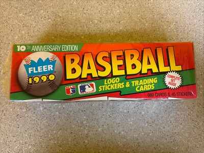 1990 Fleer Baseball 10th Anniversary Edition Factory Seal Complete Set 600 Cards