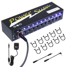 Power Supply for Guitar Effect Pedals 10 Isolated DC Output 9V/12V/18V for Ef...