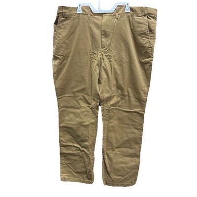 46x34 Men's Big and Tall Straight Leg Chino Pants Expandable Waist Good Fellow