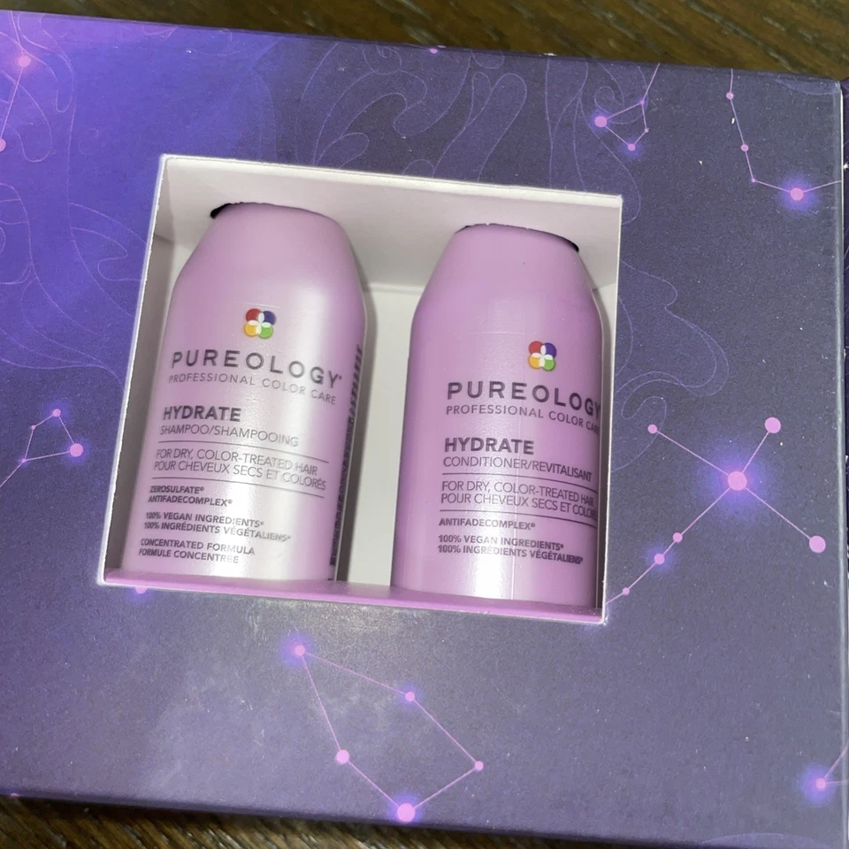 NUEVO Paquete de 4 mini kit de viaje Pureology Hydrate color fanático lote conjunto Foto 4 de 4
