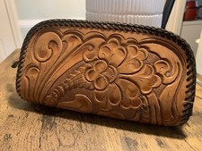 Vintage Leather Bag Small Clutch Embossed