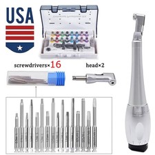 Dental Torque Wrench Universal Implant Kit Wrench Contra Angle 16 Drivers