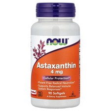 Now Foods Astaxanthin 4 mg 90 Softgels GMP Quality Assured