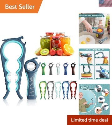 Jar Opener, 6 In 1 Bottle Opener Can Opener for Weak Hands, Jar Openers for S...