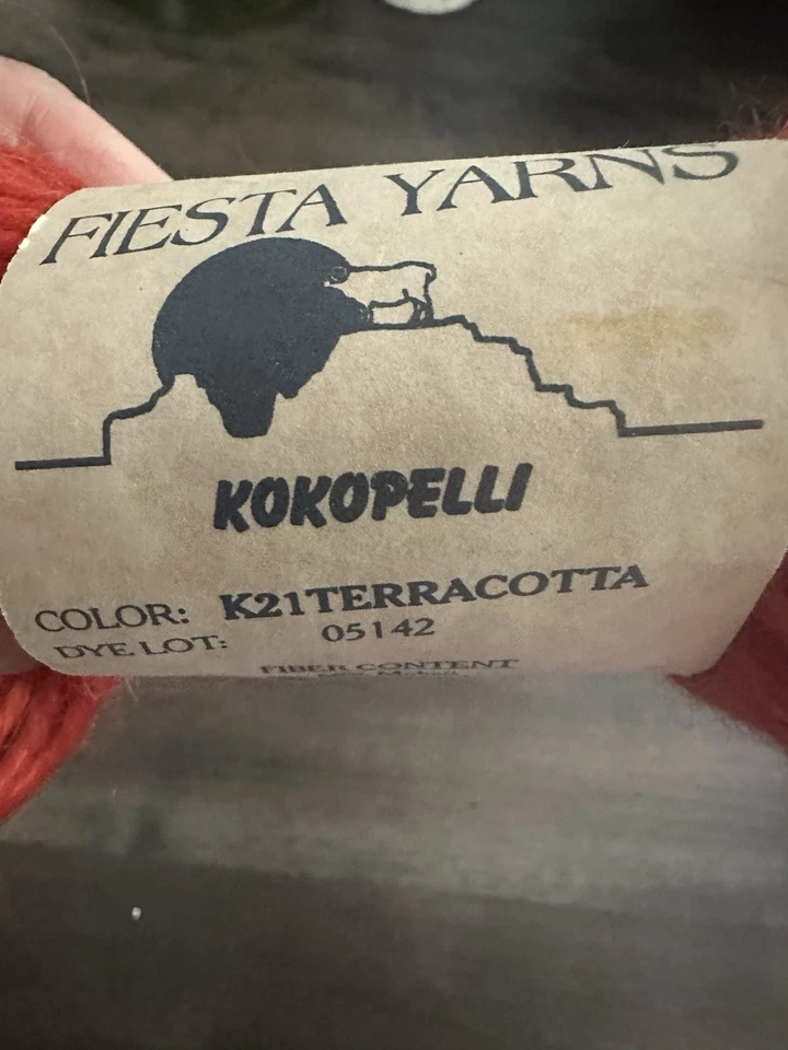NWT Fiesta Yarns Kokopelli 4oz/130y 60/40 Wool Mohair Terracotta - Image 2 of 4