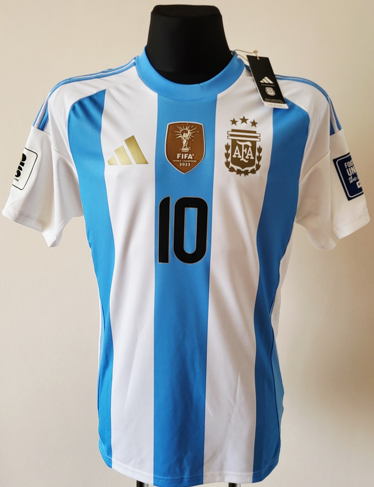 Argentina 2024-2025 Home football Adidas Fan shirt #10 Messi size Large