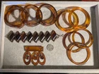10 Vintage Bakelite Root Beer Bracelets And Pin Jewelry Lot! All Tested!