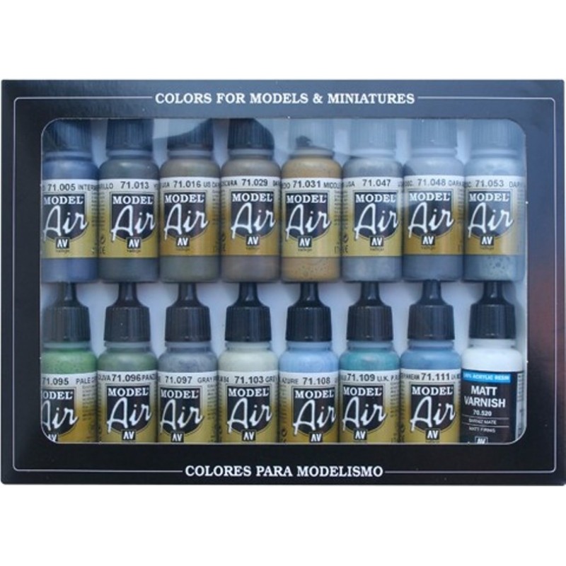 Model Air Set - WWII British Aircraft Colours RAF/FAA (x16) Vallejo 71189 - Image 2