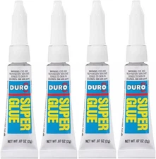 Duro Super Glue 0.07 fl oz,Clear Quick-Dry Cyanoacrylate,4-Pack Instant Adhesive