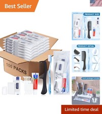 100 Sets 7-IN-1 Personal Hygiene Kit for Travel, Charity Homeless Support