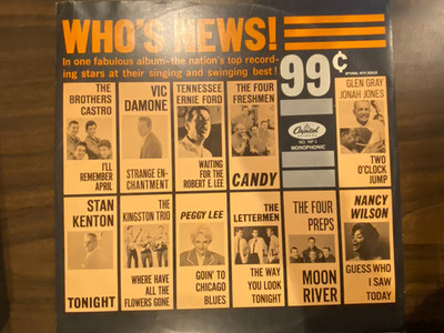 EX/EX Capitol Promo LP Who s News! NP-1 Mono 1959 Sampler Nancy Wilson Kingston