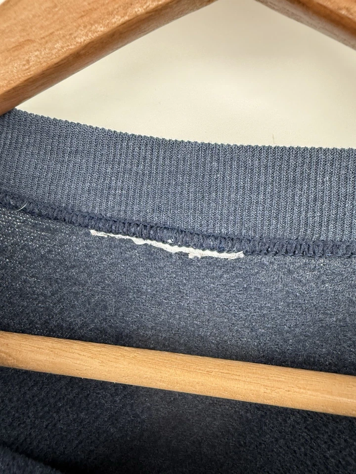 Sudadera Raglán Vintage Años 80 Oxford University College Talla Mediana Azul Marino Foto 4 de 4