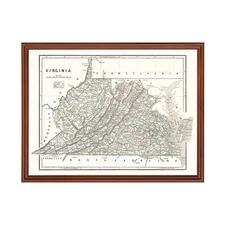 Old Map of Virginia 1842 - Vintage Virginia Art