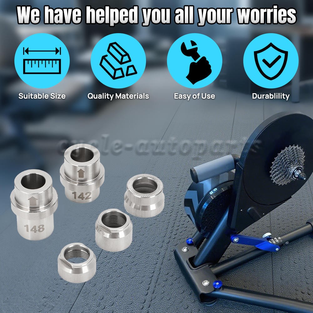 For Wahoo KICKR CORE&V4 Thru Axle Adapter Kit W/ 142&148 Non Drive Side Adapter
