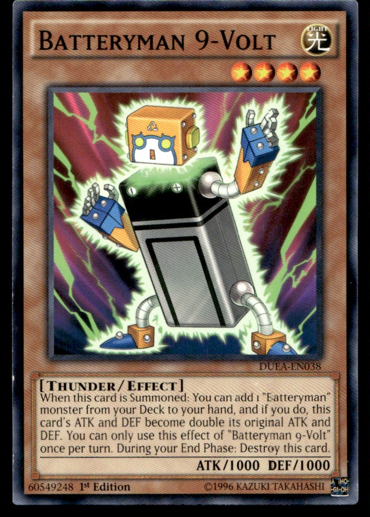 Batteryman 9-Volt - DUEA-EN038 - 1st Edition - YuGiOh | Buy 2 Get 1 Free