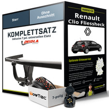 Für RENAULT Clio Fliessheck II BB,CB Anhängerkupplung starr +eSatz 7pol uni. 01-
