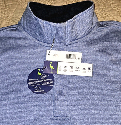 NEW TAILORBYRD, MENS MEDIUM, LUXE PERFORMANCE 1/4-ZIP FLEECE SWEATER-MSRP $100