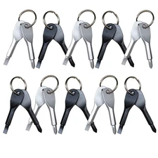 10 Set Edc Key Ring Outdoor Multifunction Key Chain Screwdriver Pocket Mini Tool