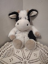 WARMIES Black White Cow Microwavable Plush Therapy Sleeping Weighted