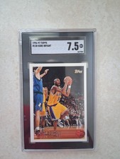 KOBE BRYANT 1996 TOPPS #138 SGC 7.5 NEAR MINT+ ROOKIE CARD RC. rookie card picture