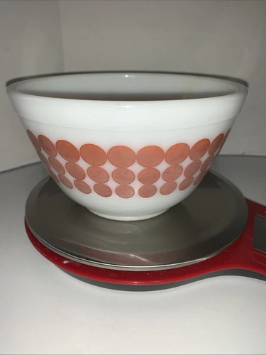 PYREX Vintage Orange Polka Dot Mixing Nesting Bowl 1.5 Pint 401 USA