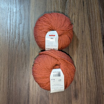 Classic Elite Yarns Liberty Wool Light 2 Balls Color 6617 Rust 50g 200yds